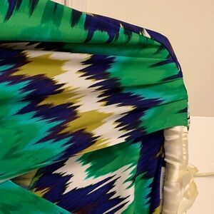 Calvin Klein Green and Blue Patterned Fabric